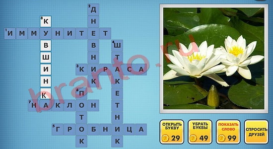 Фото-кроссвороды микс решения уровень 833