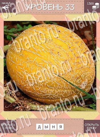 помощь на игру Дары природы Угадай фрукт андроид уровень 33