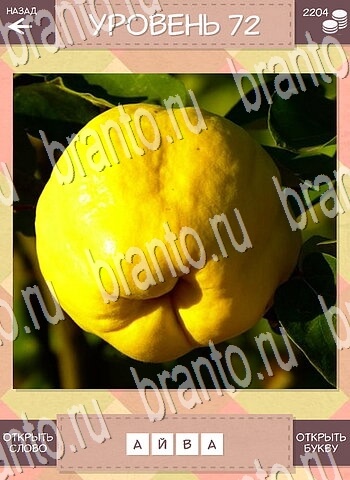 планшет Дары природы Угадай фрукт ответ на уровень 72