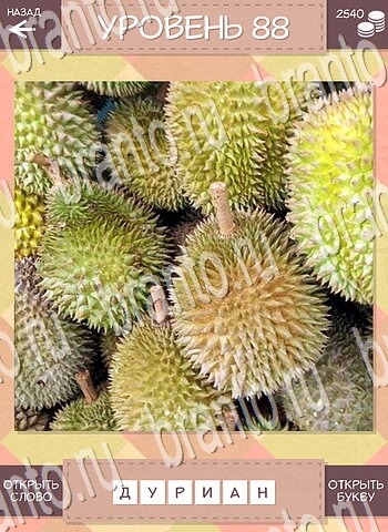 Игра Дары природы Угадай фрукт ответы на все уровни на телефоне уровень 88