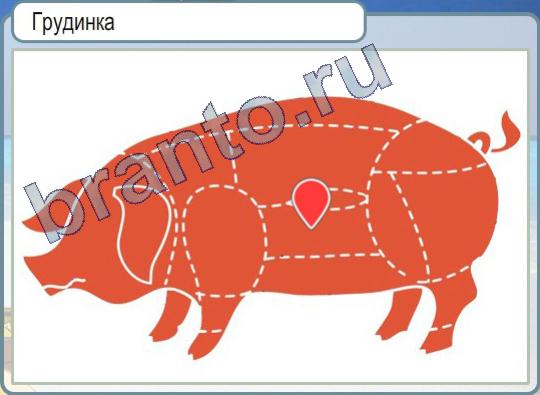 Игра Горячо-Холодно подсказки Уровень 238 разделка свиньи, грудинка