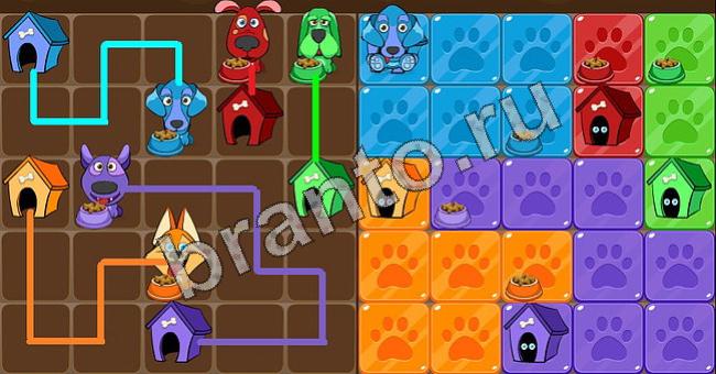 Помощь на игру Пёс Флоу уровень 4