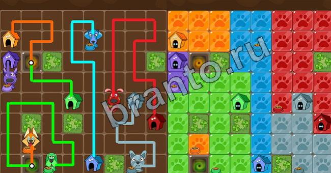 решения для игры Пёс Флоу Уровень 228