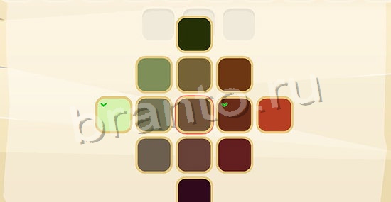 решения на игру Цвета в одноклассниках уровень 163