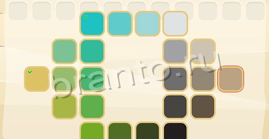 решения на игру Цвета в одноклассниках уровень 193