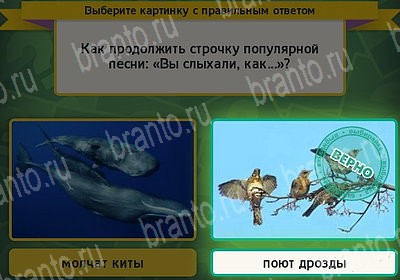 Решения на игру Выбирайка Уровень 7323