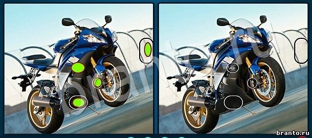 ответы Найдите отличия Уровень 505 синий мотоцикл