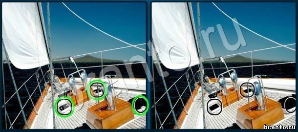 Игра Найди отличия ответы Уровень 610 нос яхты