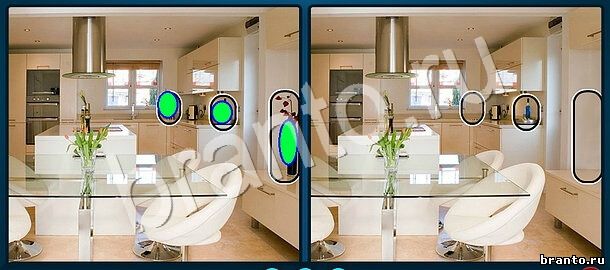 игра Найдите отличия помощь Уровень 597 белая кухня