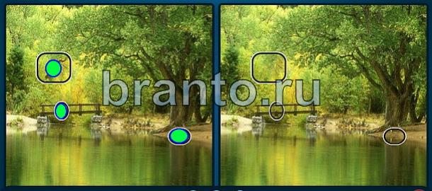 ответы Найдите отличия на двух картинках Уровень 1104 дерево у озера