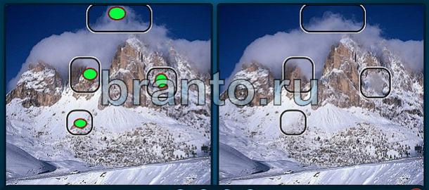 ответы на игру Найдите отличия Уровень 1158 горы в снегу