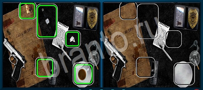 Подсказки на игру Найдите отличия ВК Уровень 2102 пистолет телефон дело