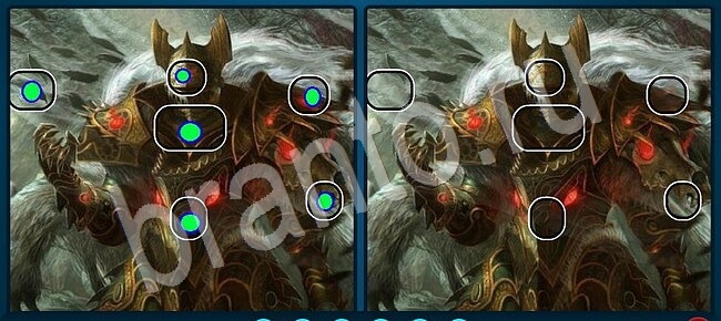 Найдите отличия в контакте решения Уровень 2568 три богатыря на конях