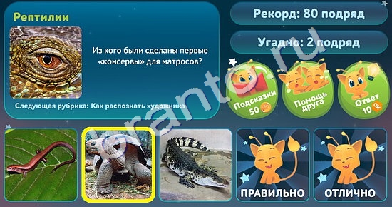 Решения на игру Пять вопросов обо всём