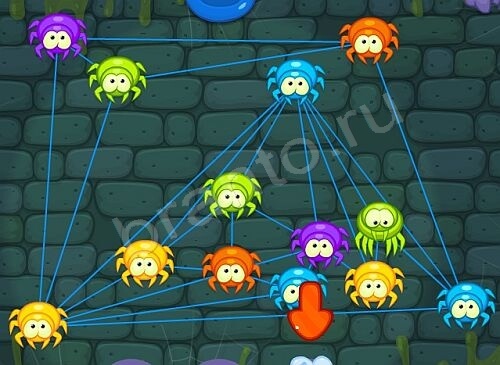 Подсказки на игру Паучки Уровень 62