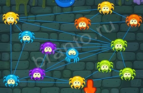 Решения на игру Паучки Уровень 63