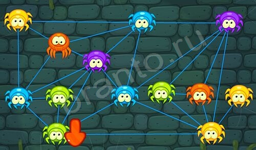 Паучки подсказки в контакте Уровень 69