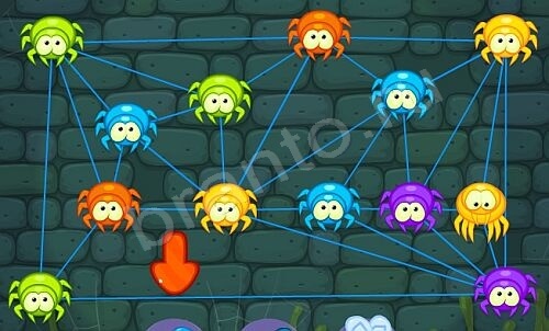 Паучки решения Уровень 72