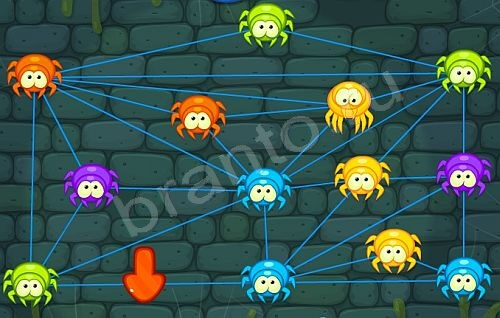 Паучки игра подсказки Уровень 74