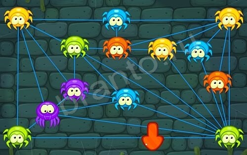 Паучки игра помощь Уровень 75