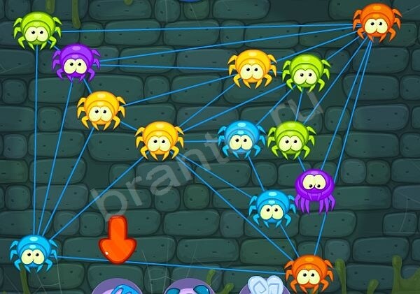 игра Паучки помощь Уровень 99