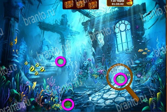 Игра Сокровища морей подсказки одноклассники Уровень 60