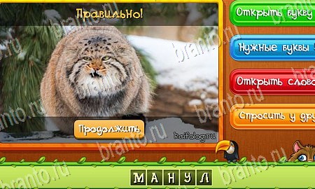 Помощь на игру ВК Угадай животных Уровень 180