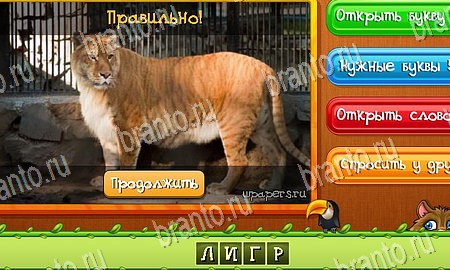 ответы на игру Угадай животных в одноклассниках Уровень 252