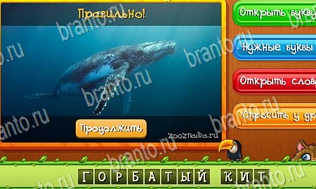 решебник на игру Угадай животных Уровень 287