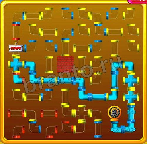 Водопроводчик игра подсказки Уровень 104