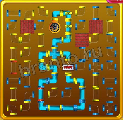 игра Водопроводчик ответ на Уровень 110