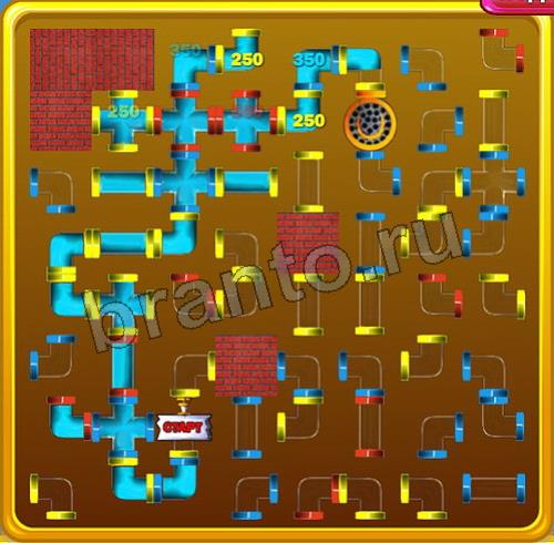 Водопроводчик игра подсказки Уровень 114