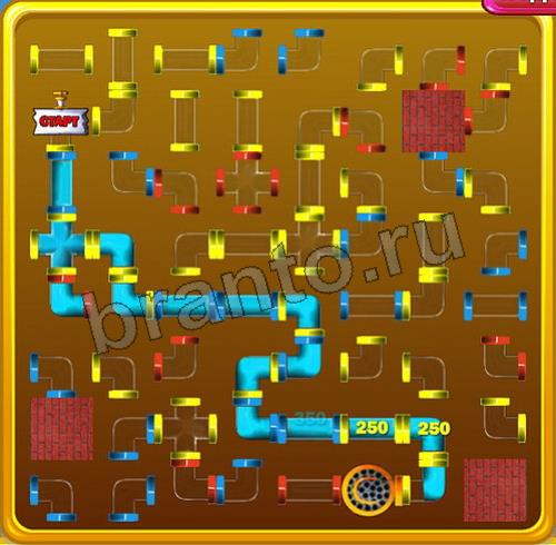 Водопроводчик игра помощь Уровень 115