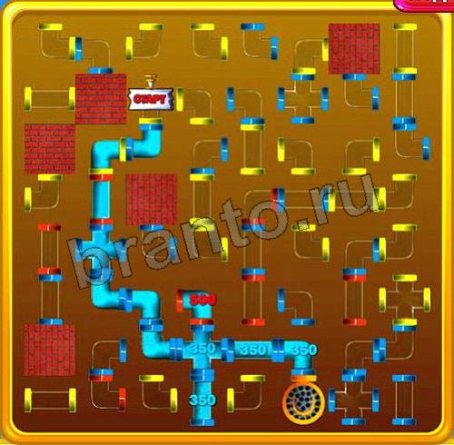 игра Водопроводчик помощь Уровень 119