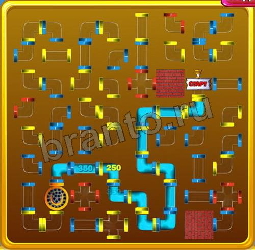 игра Водопроводчик ответ на Уровень 120